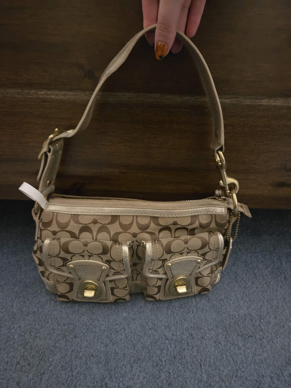 Coach Legacy Turnlock Shoulder Bag With Matching Wallet